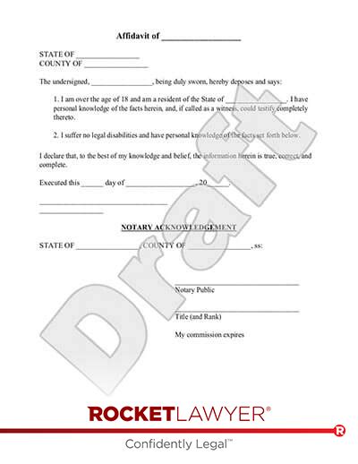 When You Would Need a Notarized Affidavit (Affidavit by.